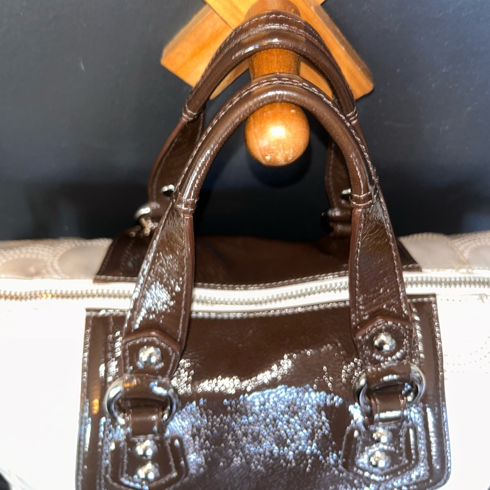 Coach Ashley Dotted OP Art Satchel -EUC- Y2K Shoulder Bag F20027 - Picture 8 of 15